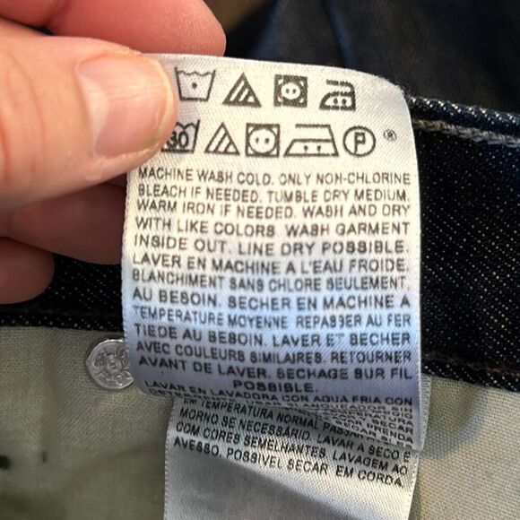 Levi’s 569 Loose Straight Dark Wash Mens Jeans size W32 x L32 Zippered Pocket - Picture 9 of 10